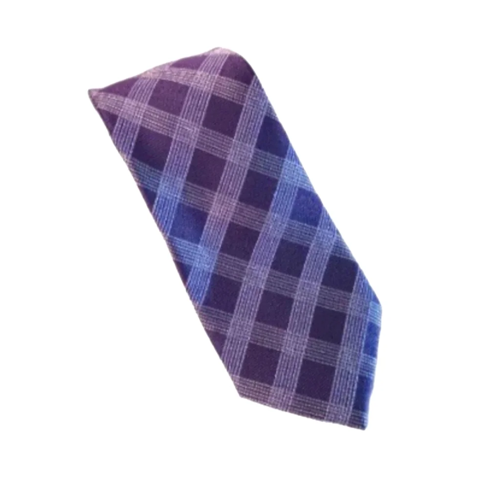 Merona Silk Purple Men's Tie | EUC | Square Pattern